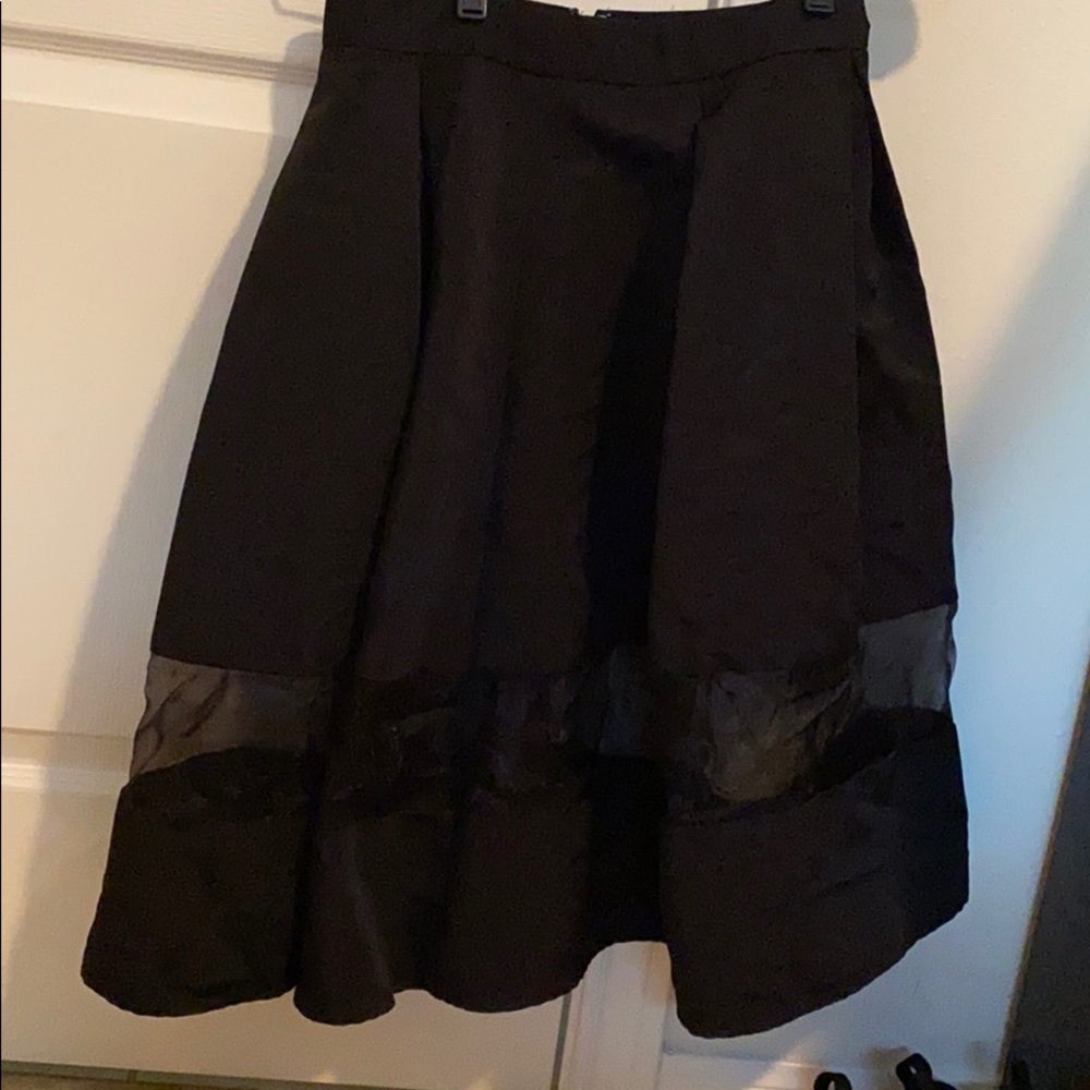 Black mesh circle skirt